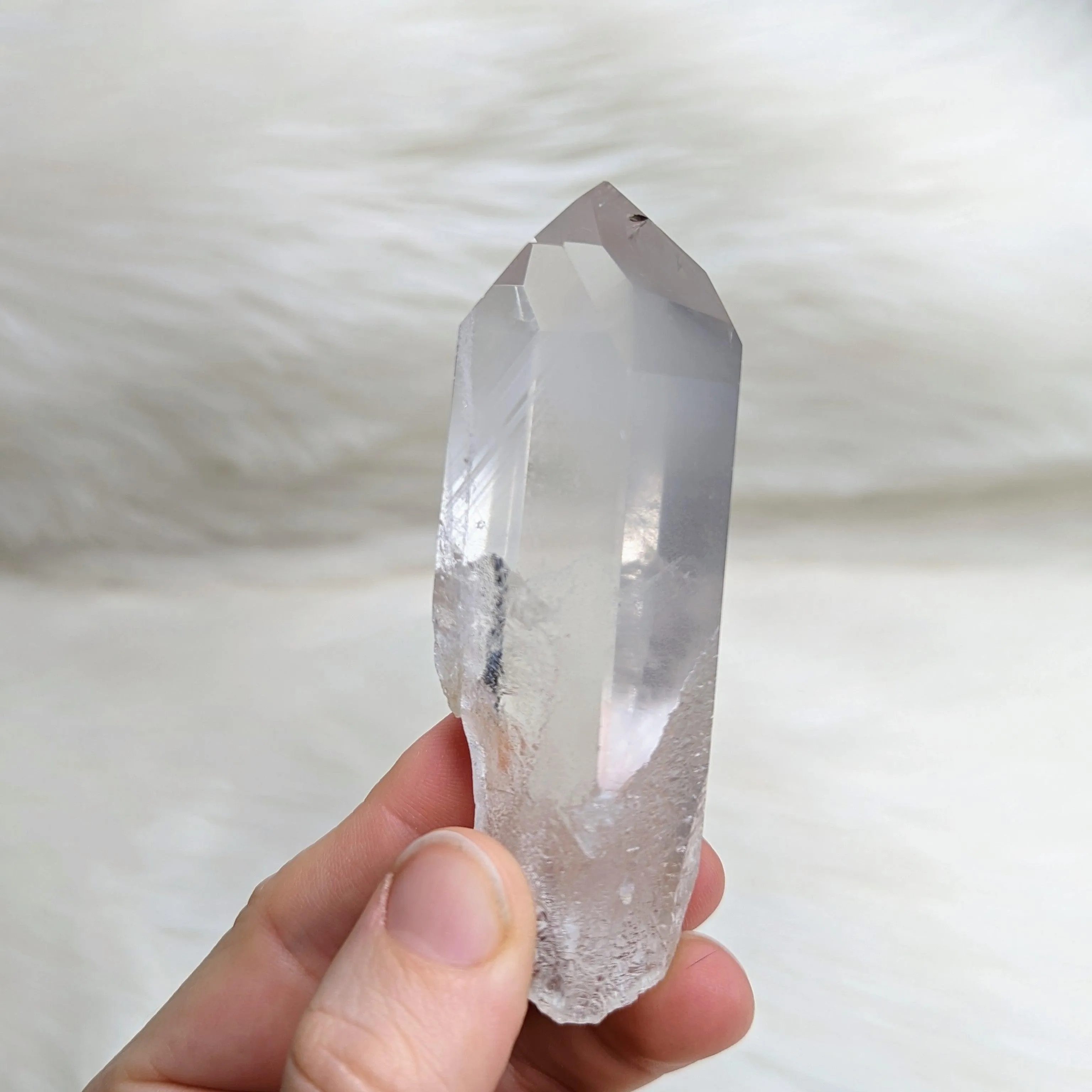 Shadows Within~ Ultra Clear Quartz Phantom Polished Point ~AA Grade from Brazil