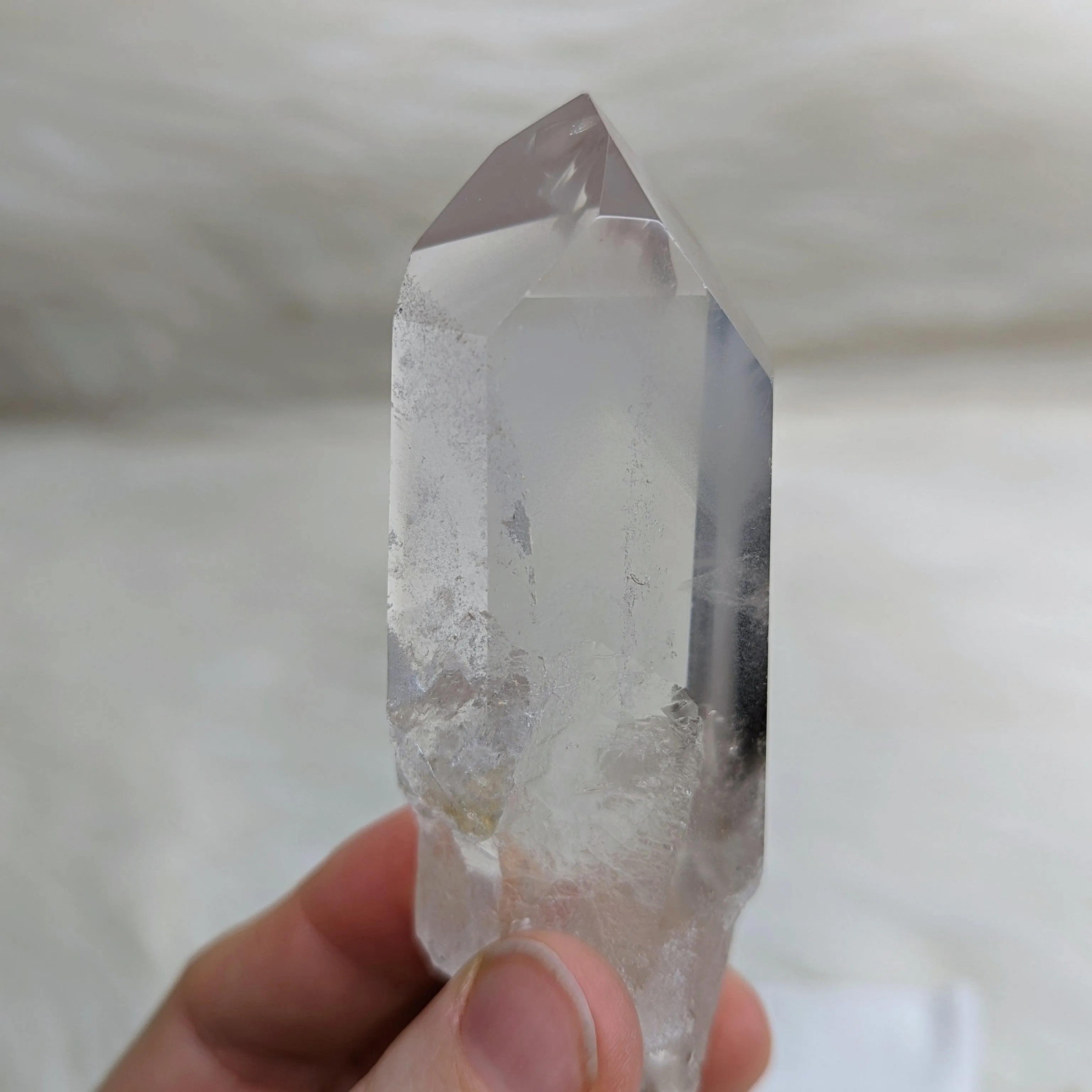 Shadows Within~ Ultra Clear Quartz Phantom Polished Point ~AA Grade from Brazil