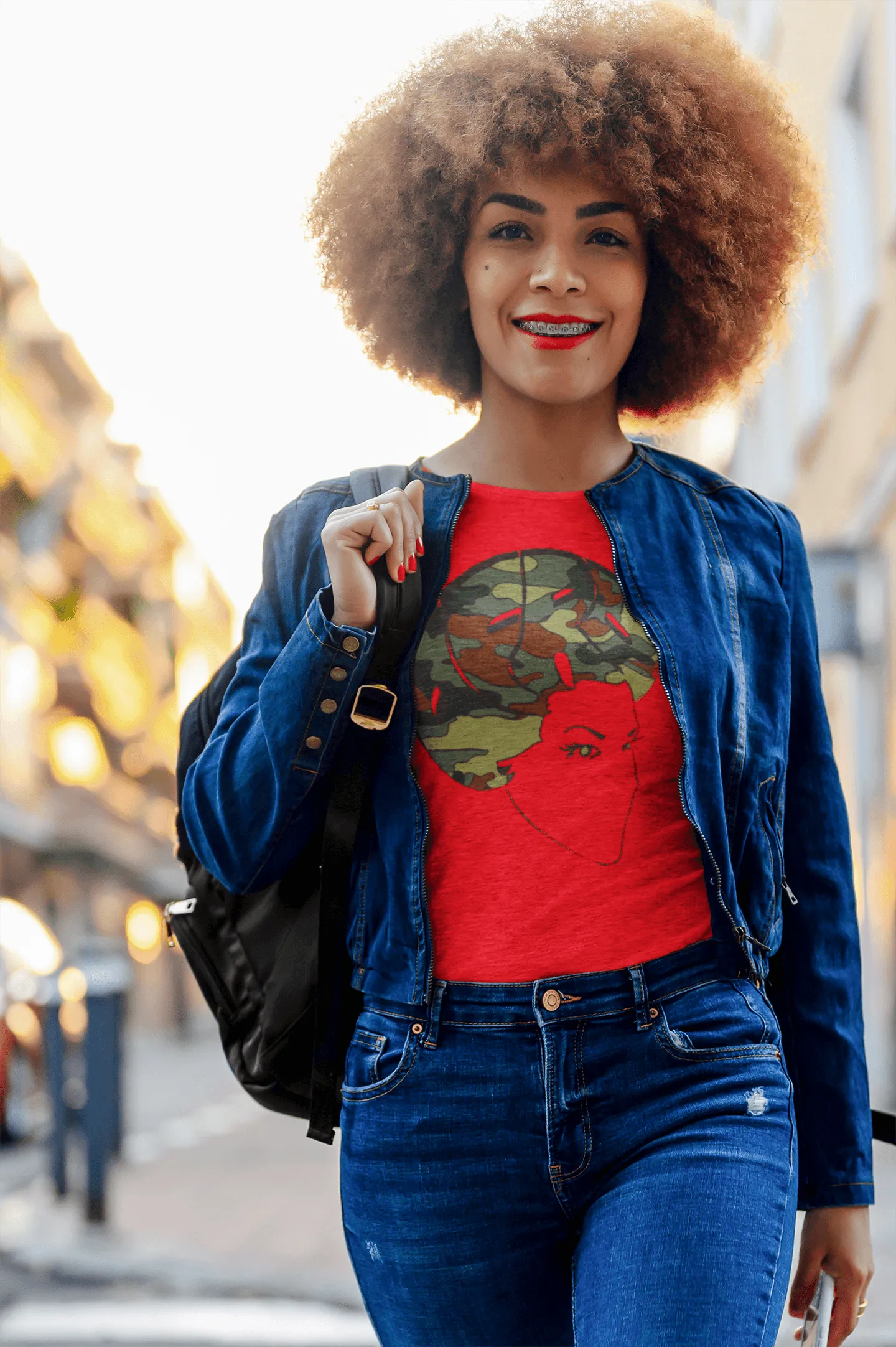 Sistah Fro Camo Tshirt