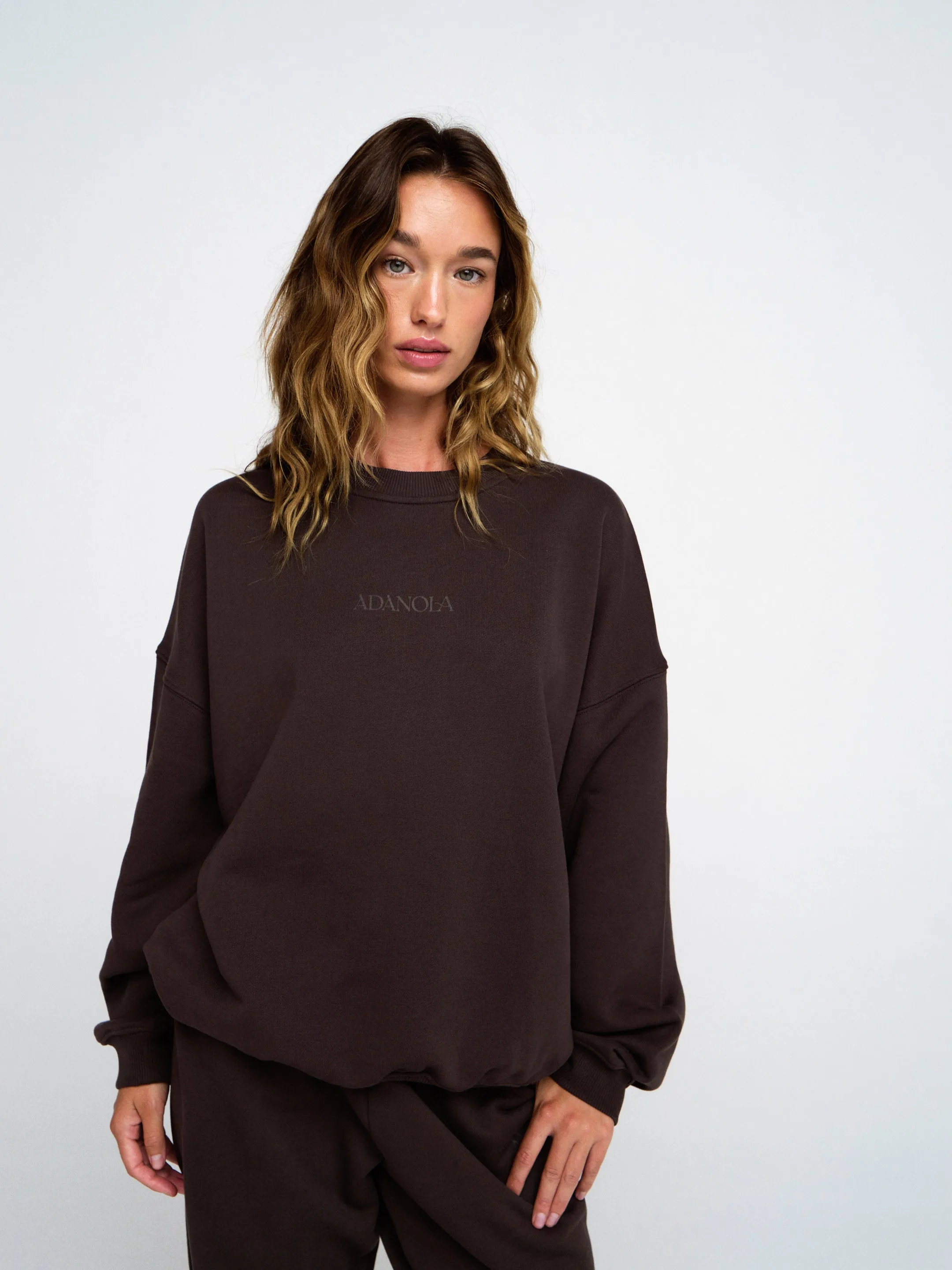 Skyline Oversized Sweatshirt - Coffee Bean