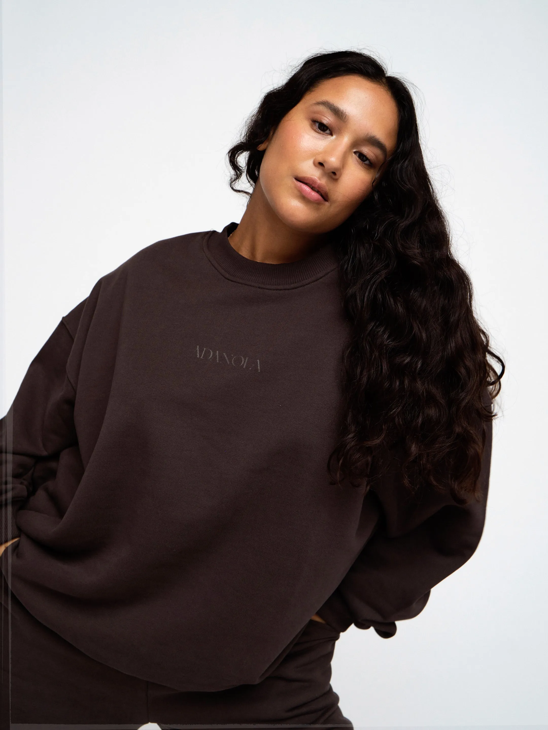 Skyline Oversized Sweatshirt - Coffee Bean