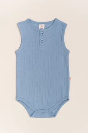 Sleeveless Onesie - Pastel Blue