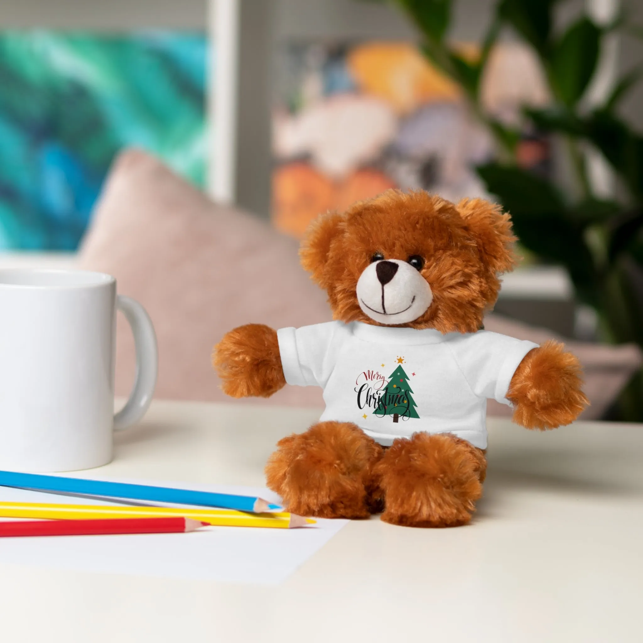 Stuffed Animals with Christmas Tee