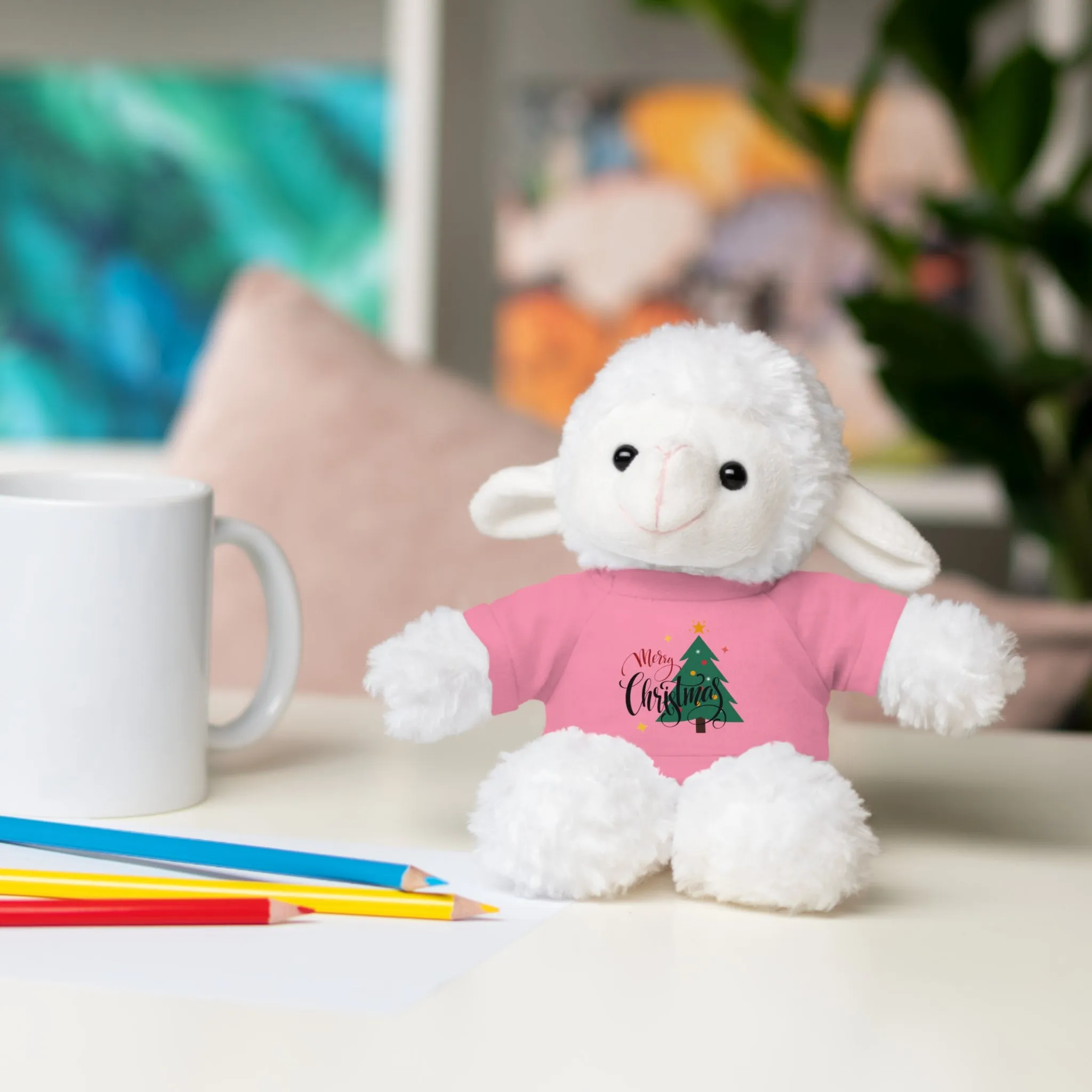 Stuffed Animals with Christmas Tee