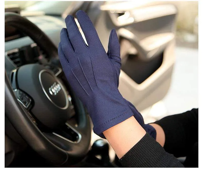 Summer Sun Protection Gloves Male Thin Breathable Anti-Slip Driving Gloves Anti-UV Full Fingers Man Mittens SZ105W1