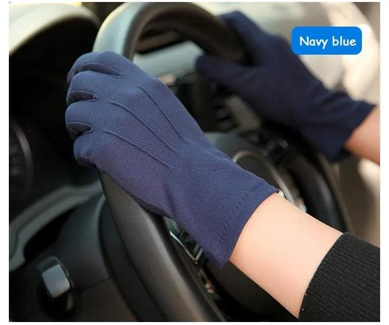 Summer Sun Protection Gloves Male Thin Breathable Anti-Slip Driving Gloves Anti-UV Full Fingers Man Mittens SZ105W1