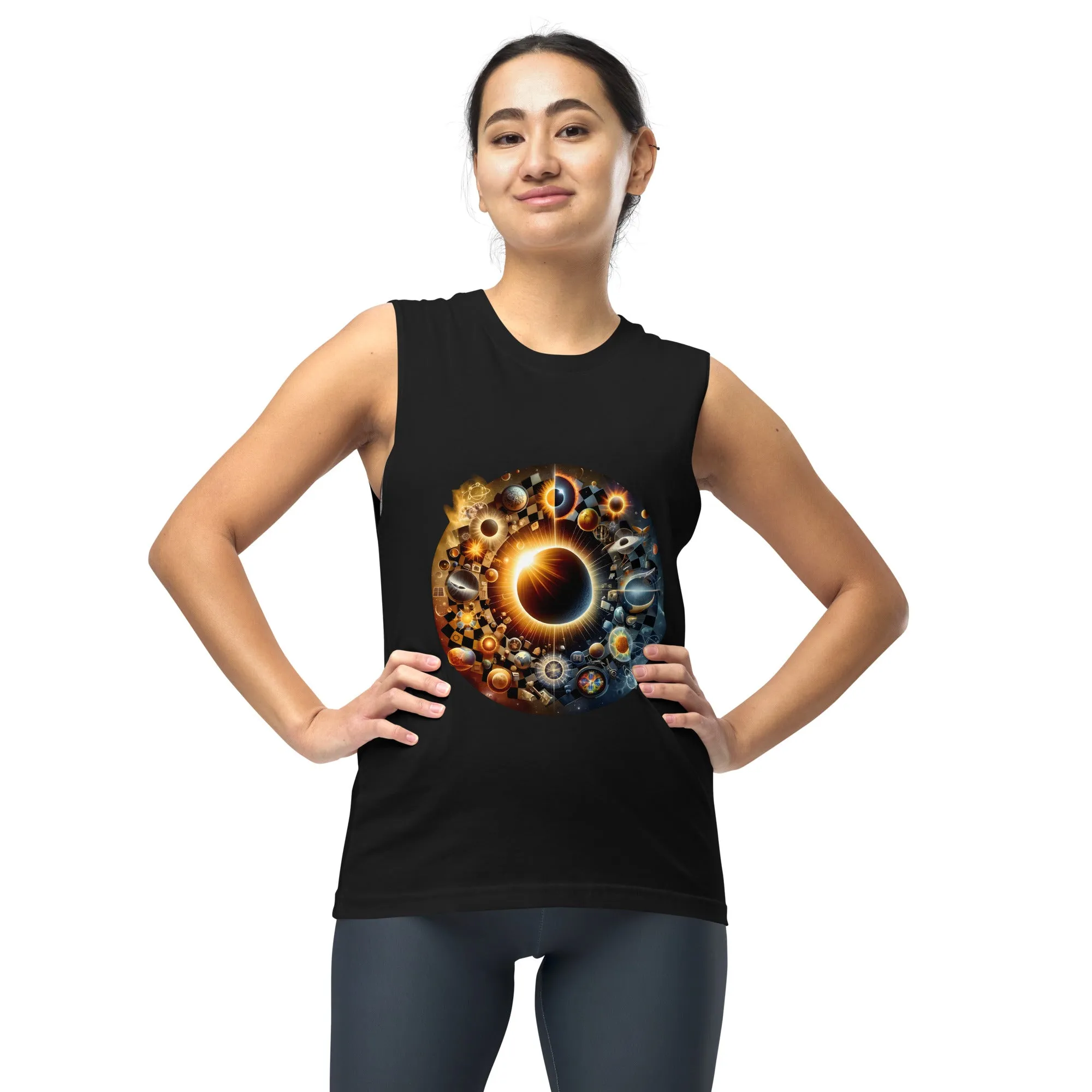 Texas Eclipse 2024 Muscle Shirt / Tank Top for Unisex Men Woman