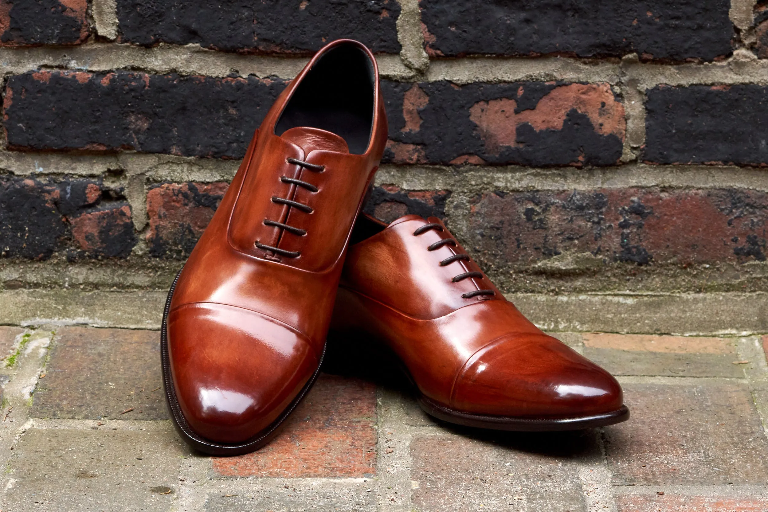 The Cagney Cap-Toe Oxford - Havana Brown