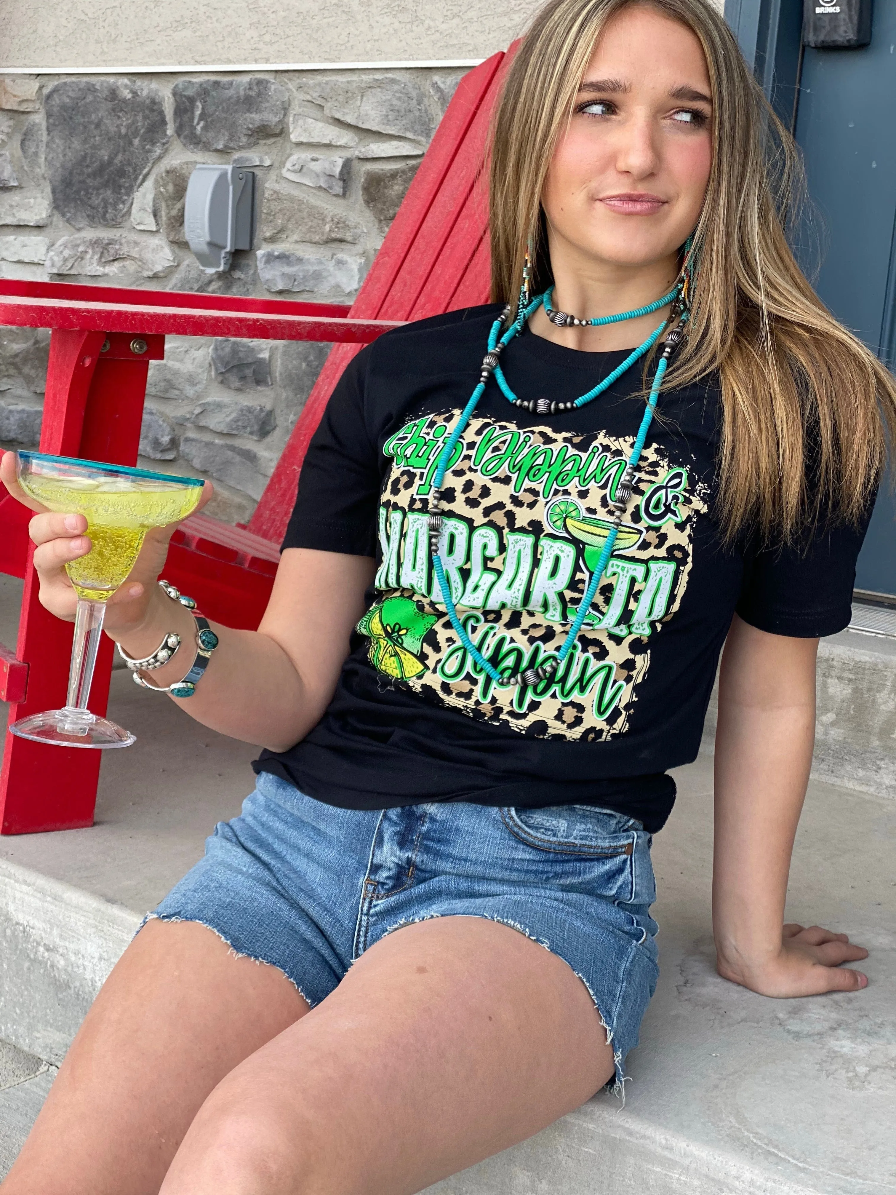 The Cheetah Chip Dippin & Margarita Sippin Cinco De Mayo Tee