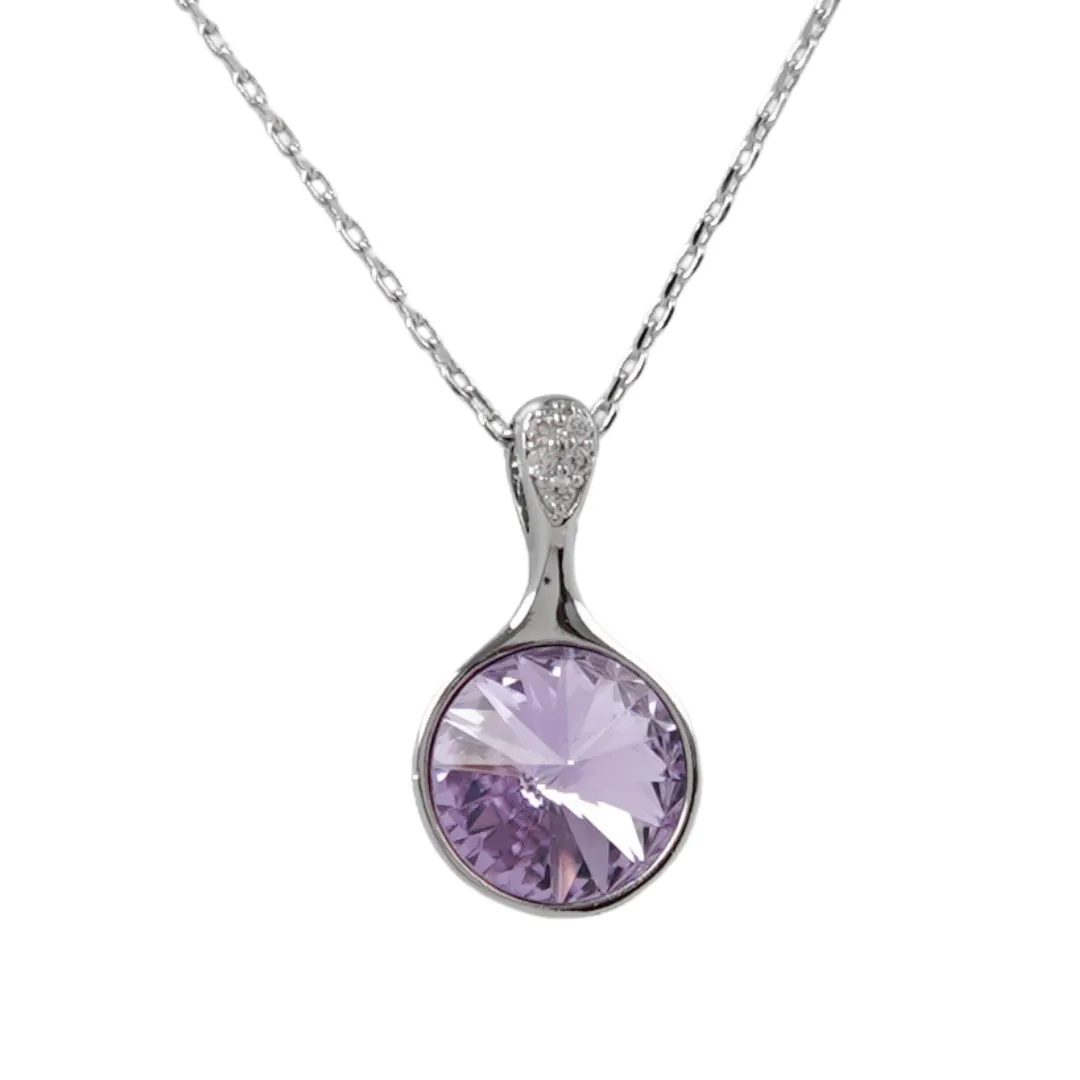 The Dropped fancy Swarovski crystal platinum plated necklace