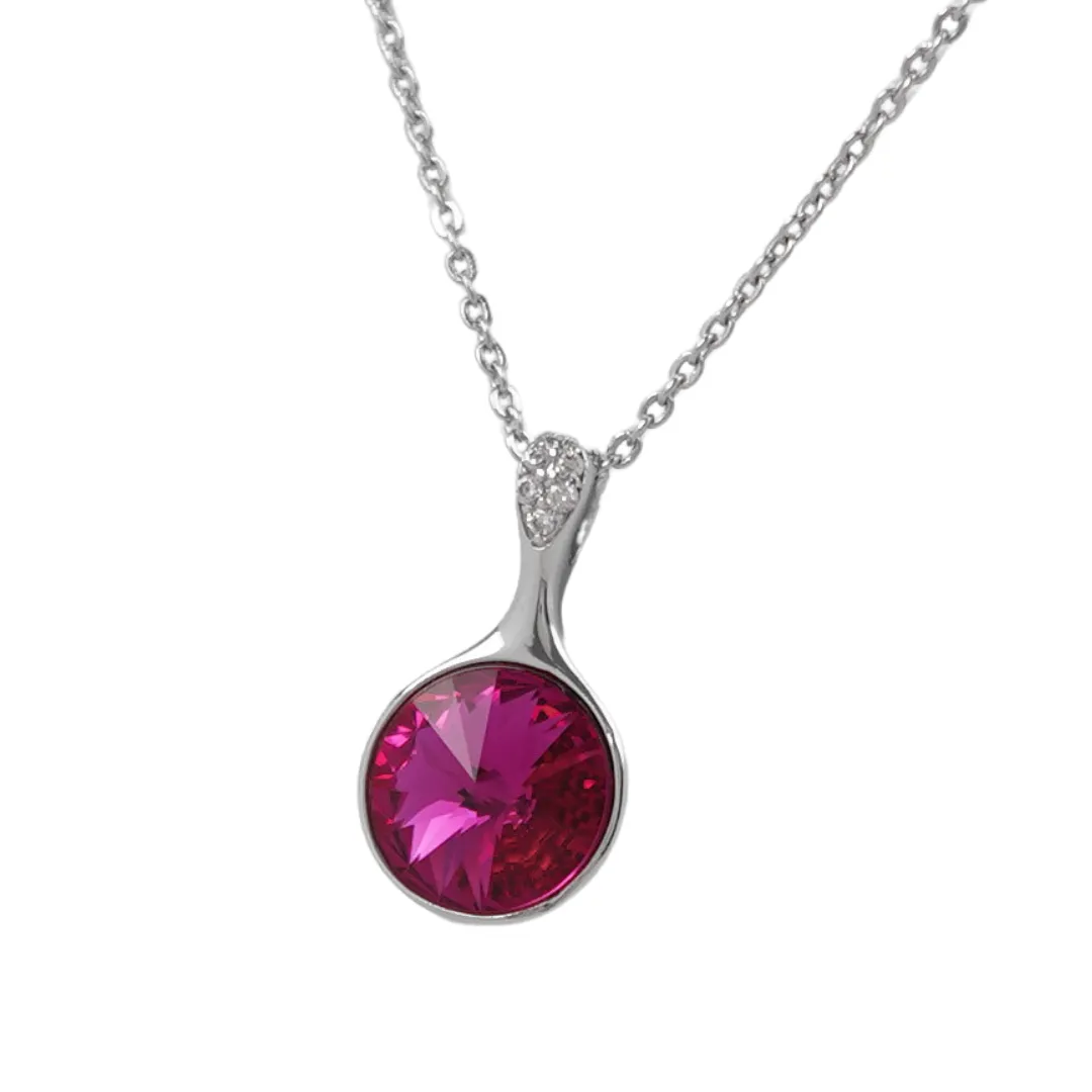 The Dropped fancy Swarovski crystal platinum plated necklace