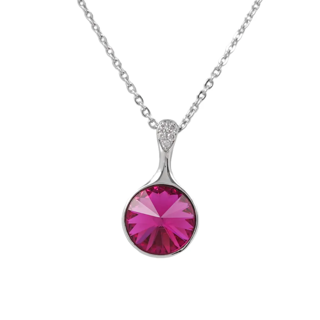 The Dropped fancy Swarovski crystal platinum plated necklace