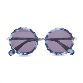 TILE BLUE PAROS ROUND SUNGLASSES