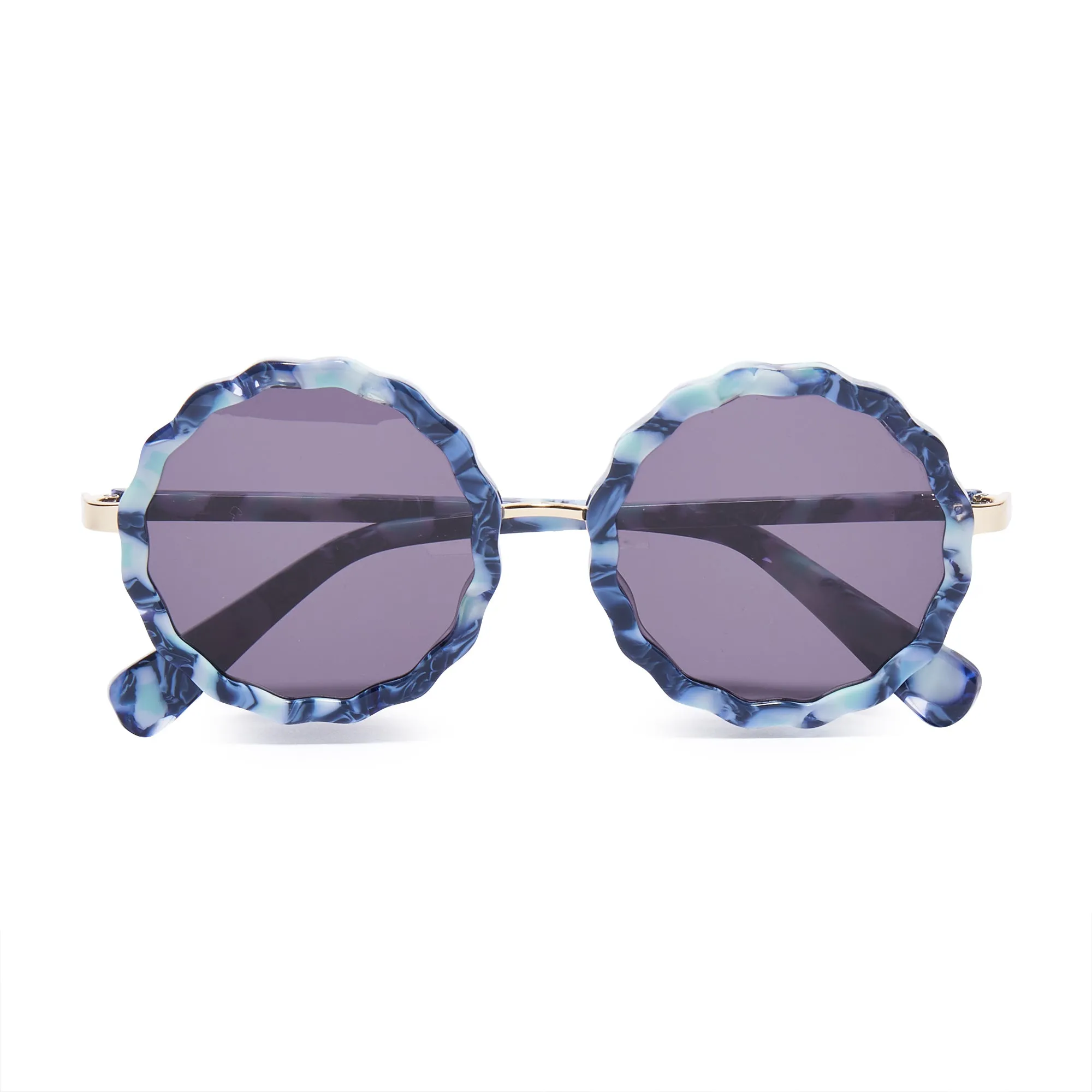 TILE BLUE PAROS ROUND SUNGLASSES