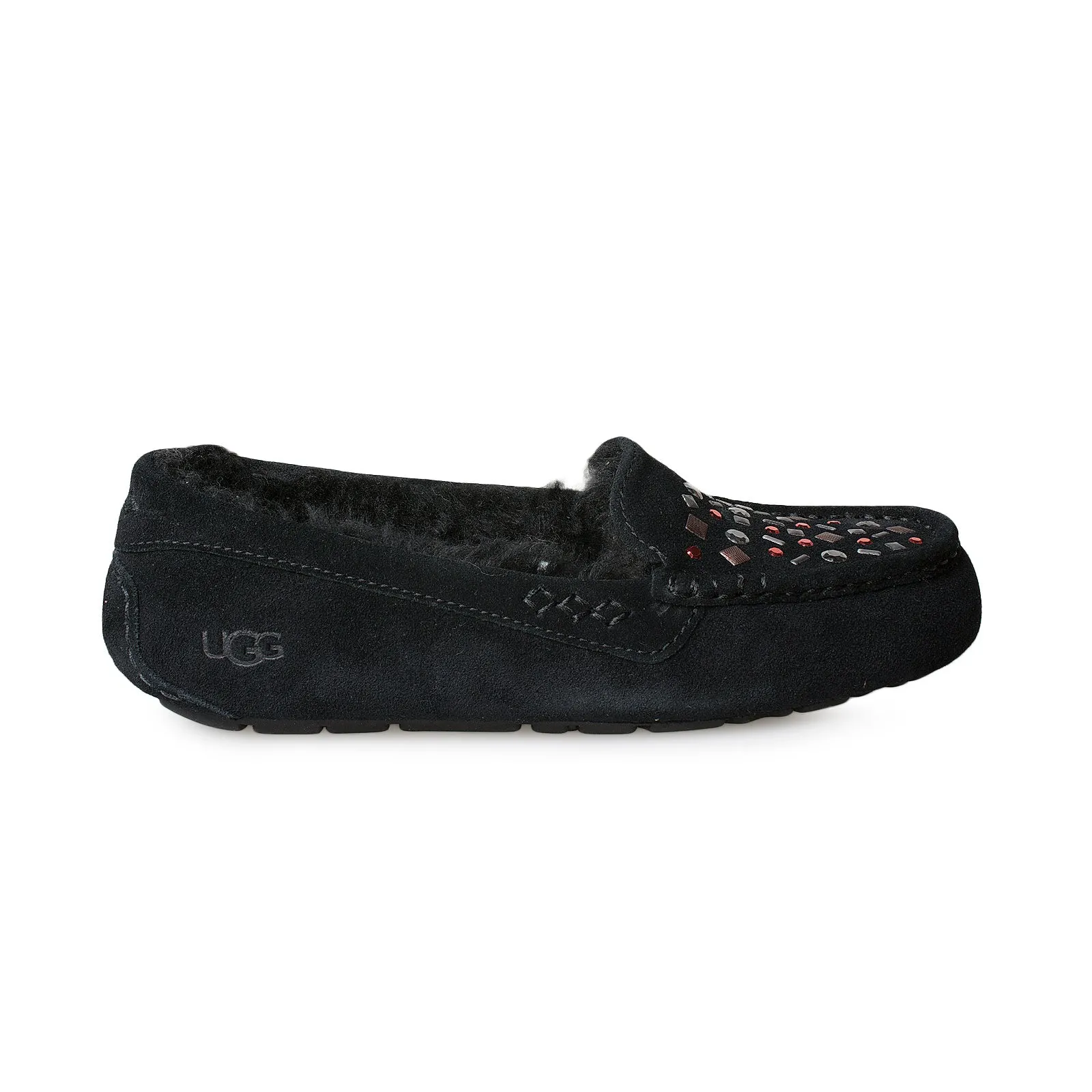 UGG Ansley Stud II Black Slippers - Women's