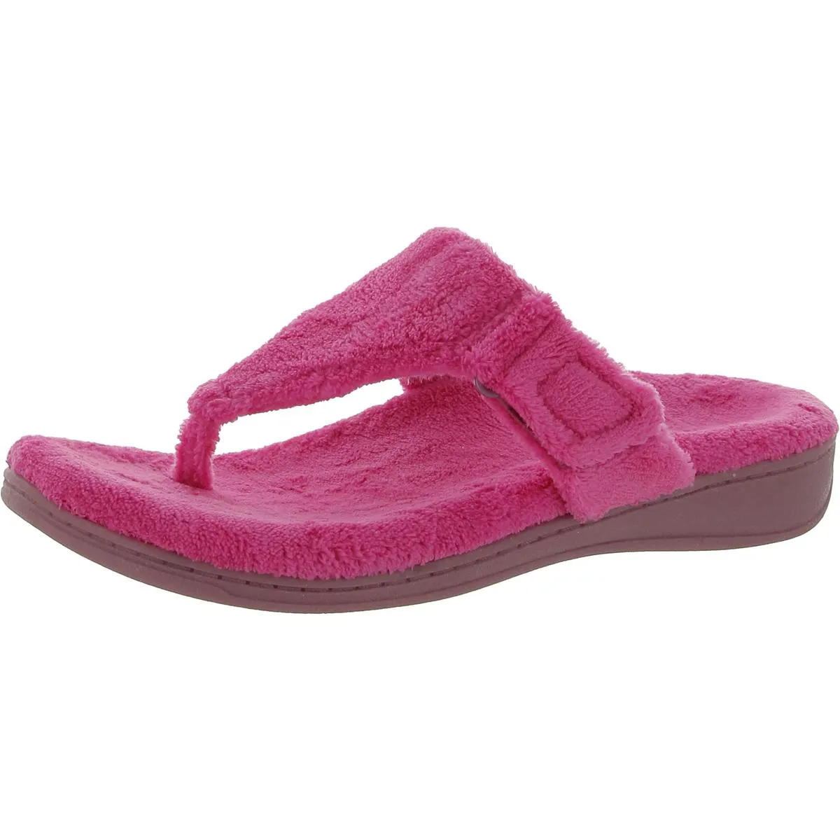 Vionic Womens Forever Terry Cloth Slip On Slide Slippers