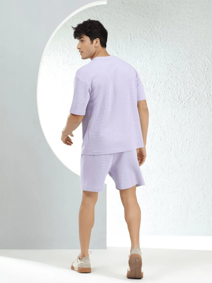 Waffle Oversized Lilac Co-ords