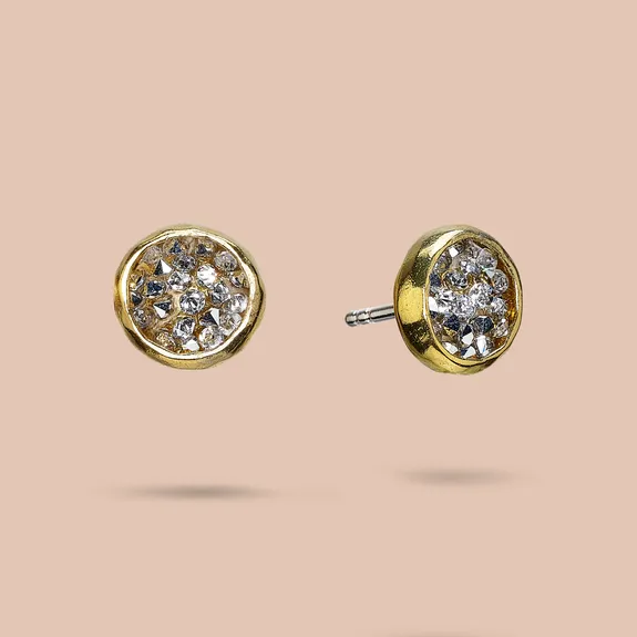 Waxing Poetic ~ Kristal Dome Stud Earrings