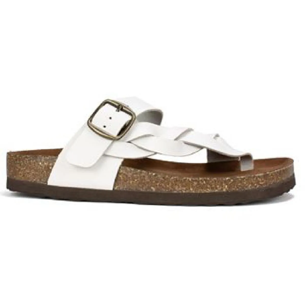 White Mountain Womens Crawford Leather Flat Thong Sandals