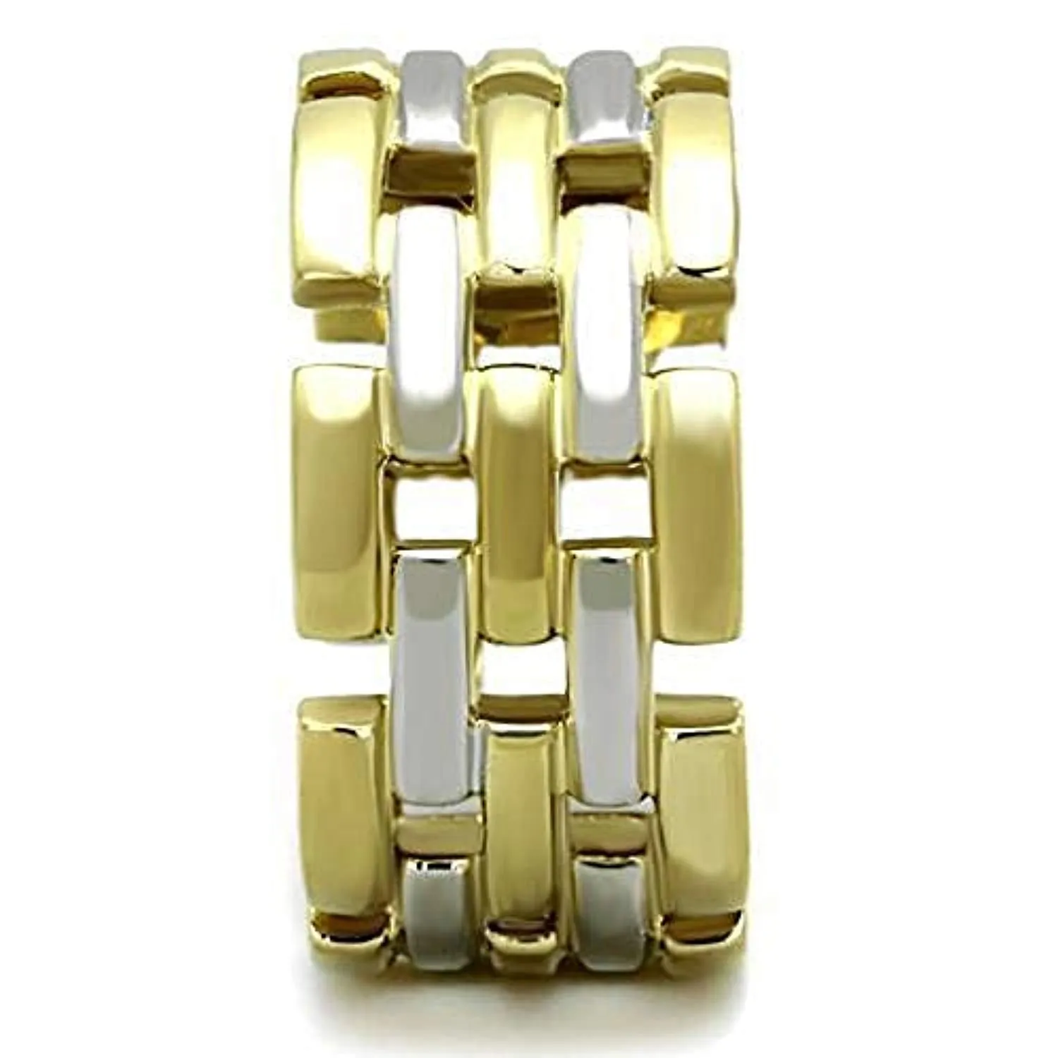 WildKlass Stainless Steel Stunning Ring Two-Tone IP Gold Women