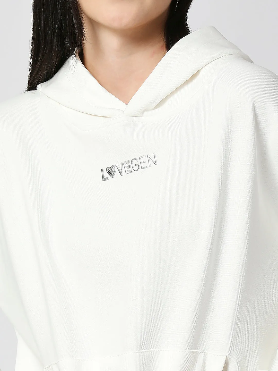 Women’s Oversized White Hoodie