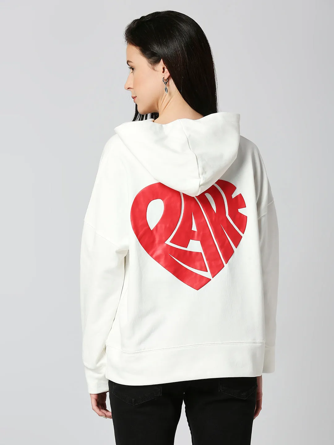 Women’s Oversized White Hoodie