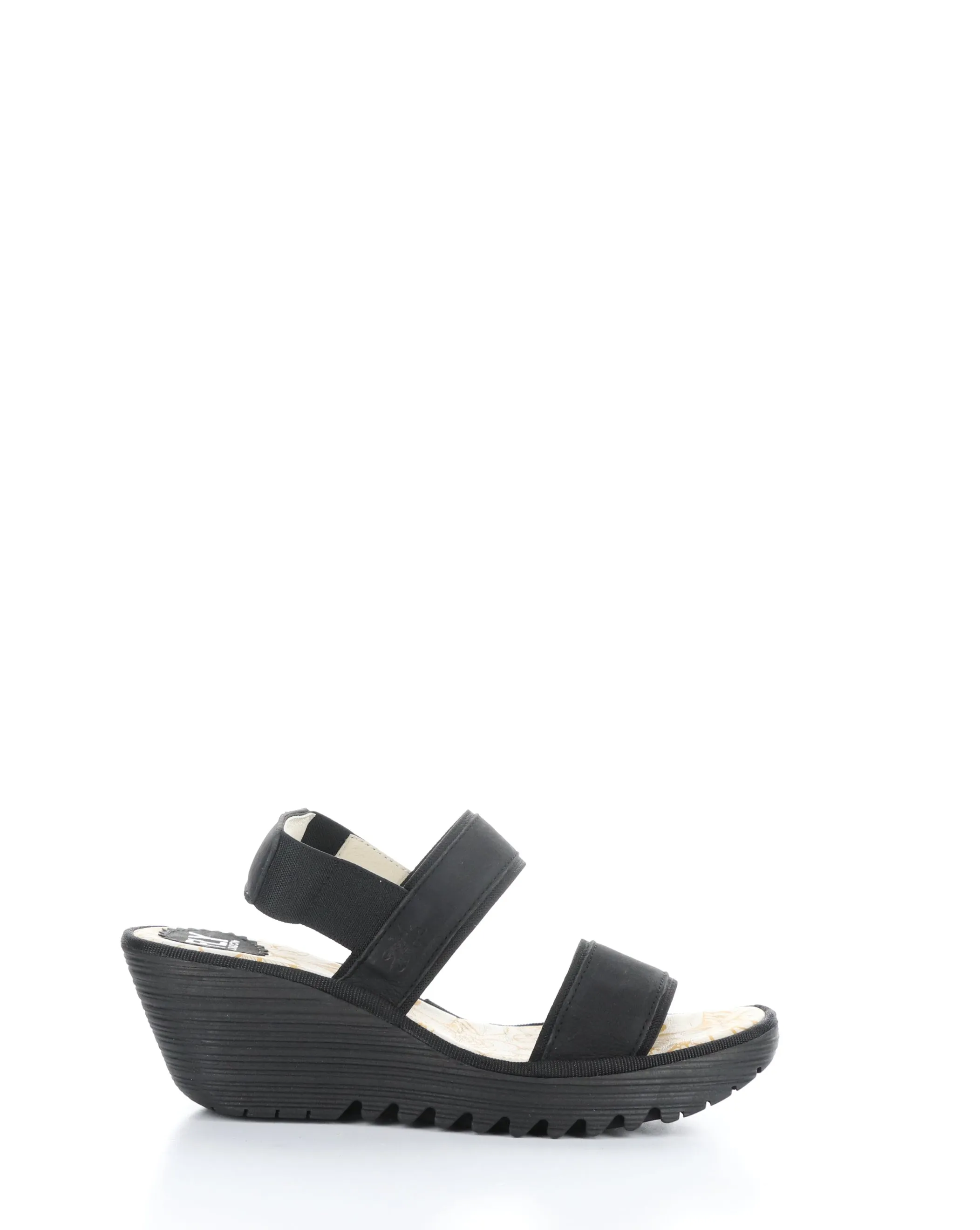 YACO416FLY 000 BLACK Elasticated Sandals