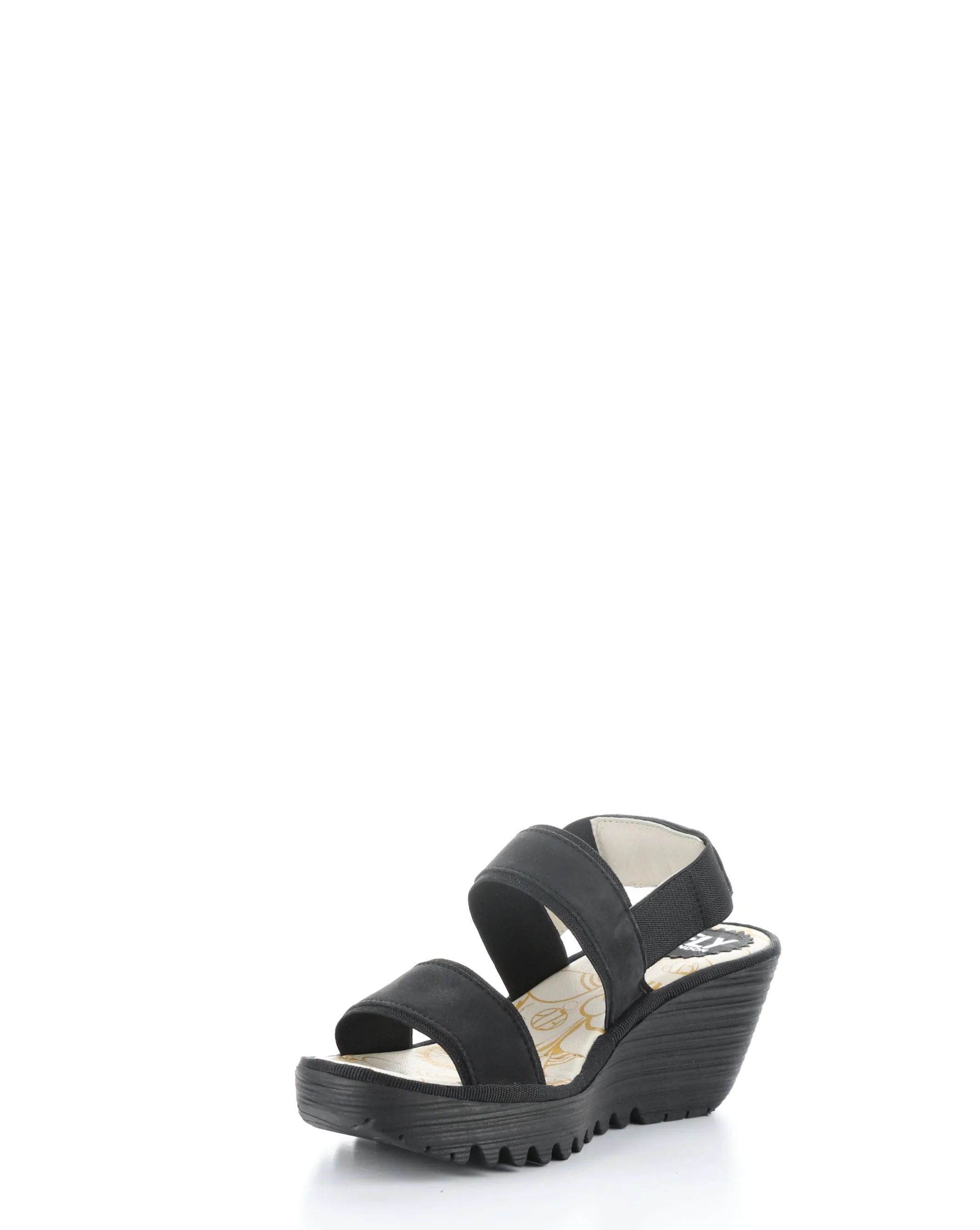 YACO416FLY 000 BLACK Elasticated Sandals